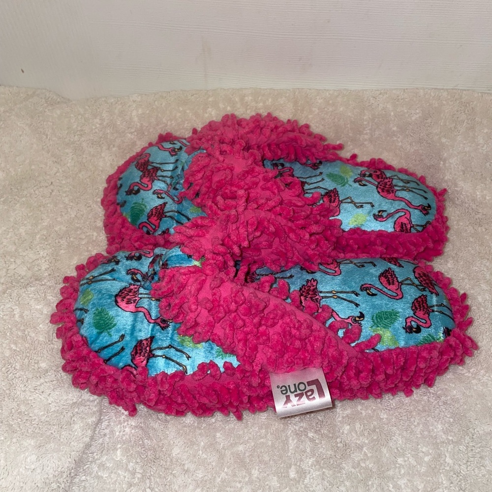 Lazy One Flamingo Spa Slippers Womens S/M - Picture 3 of 5